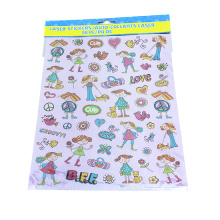 Little Girl Lovely Sticker Diary Decoration Stickers Transparent PVC Stickers Decal